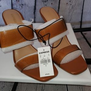 NwT, Express sandals, size 9, tan